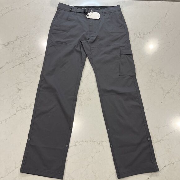 Prana NEW Stretch Zion Pant Mens 32 x 32 Shadow Gray Straight Relaxed Hiking - Picture 4 of 16